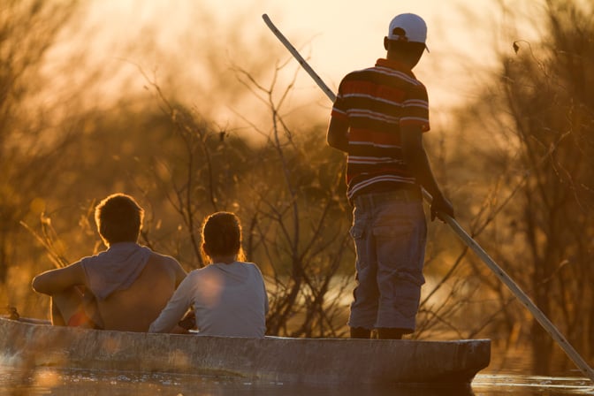 Canoe Safari In Botswana