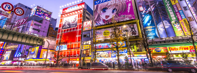 Popular shopping street for Otakus in Tokyo