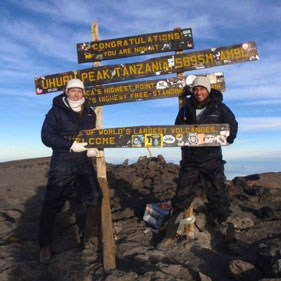 Globetrooper.com founders Lauren & Todd on Mt. Kilimanjaro