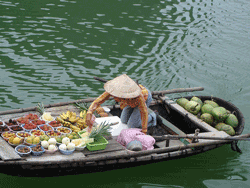 Woman on Halong Bay