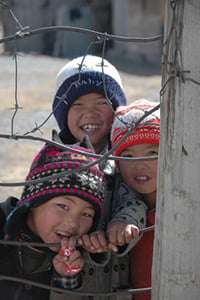 A photo of children in Sary Tash, Kyrgyzstan from an Uncornered Market photo essay.