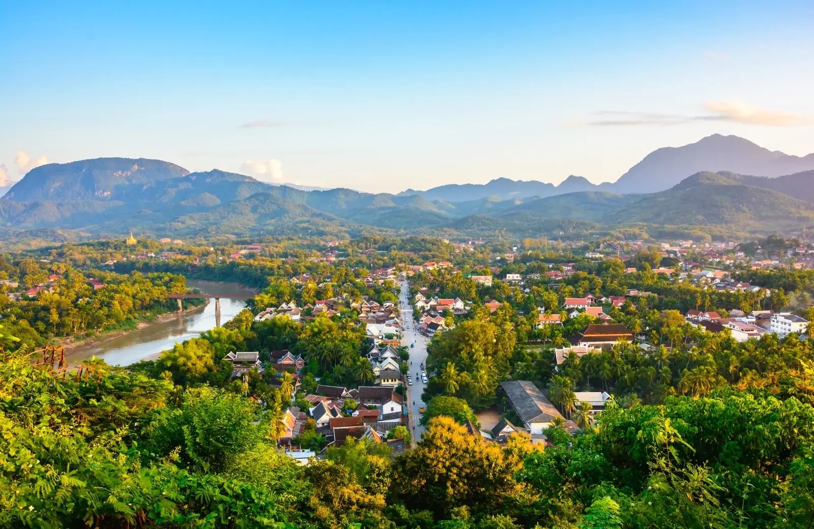 Laos Luang Prabang city view shtsk