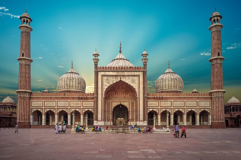 bigstock-Facade-View-Of-Jama-Masjid-In--245543299