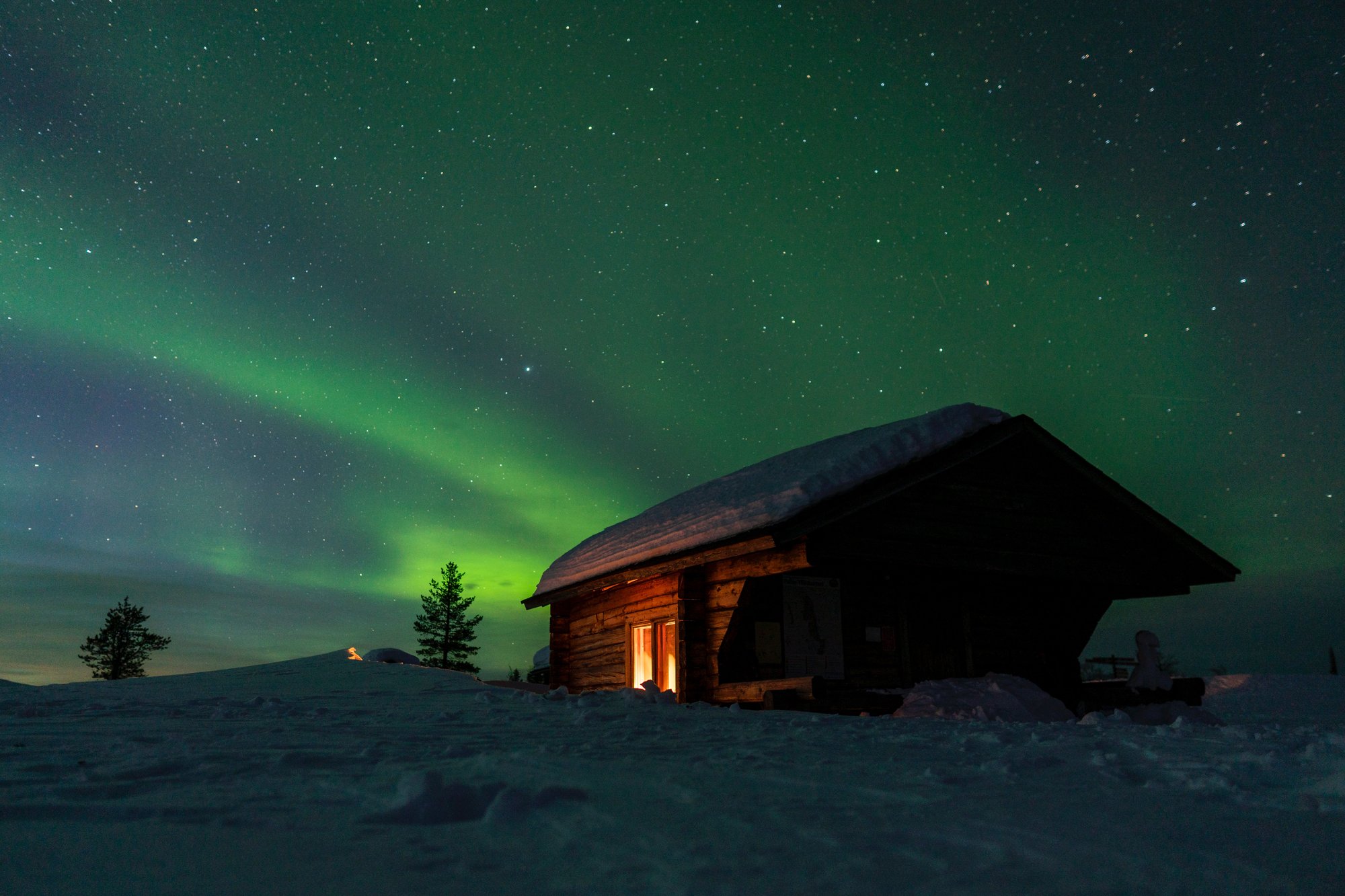 Finnish home under the Northern Lights