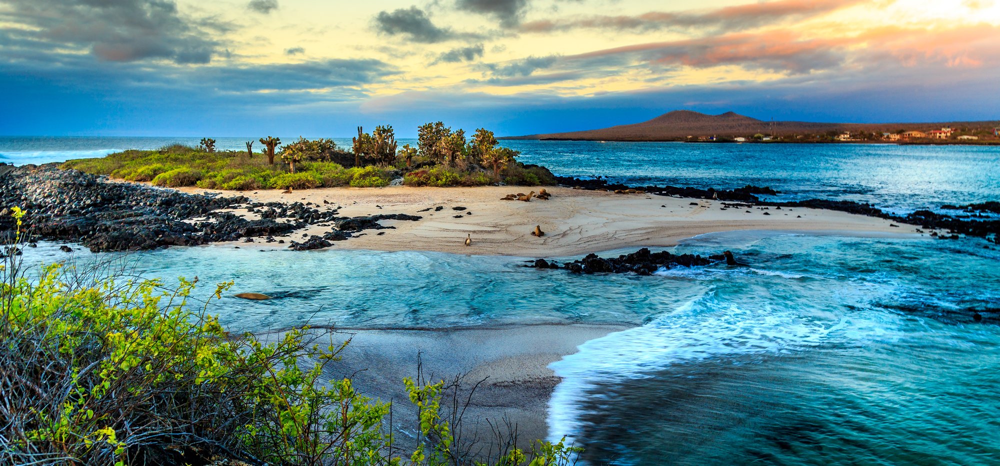 Coastline along the Galapagos Islands